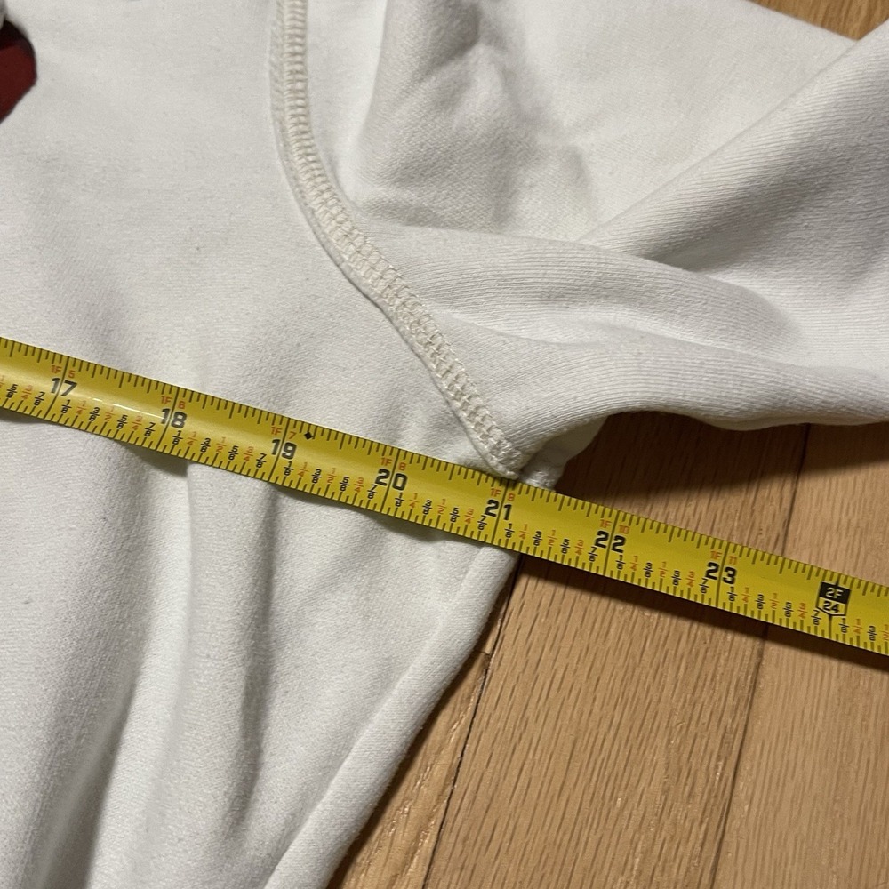 Y2K Vtg Hollister California 1922 Pullover Hoodie Women's Large White Spell Out - Picture 3 of 8